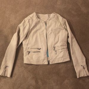 Vegan leather moto jacket